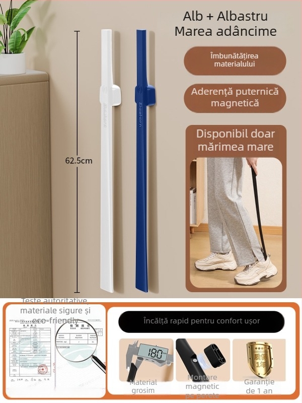 Dorn magnetic pentru încălțăminte cu mâner lung — accesoriu premium pentru uz casnic, destinat femeilor însărcinate și persoanelor în vârstă