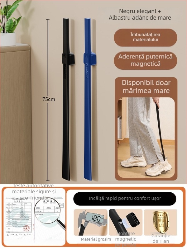Dorn magnetic pentru încălțăminte cu mâner lung — accesoriu premium pentru uz casnic, destinat femeilor însărcinate și persoanelor în vârstă
