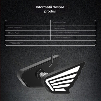 Lumină pentru motocicletă LED Wing Eagle Eye – sursă LED, 12V, impermeabil, carcasă ABS, model motor236