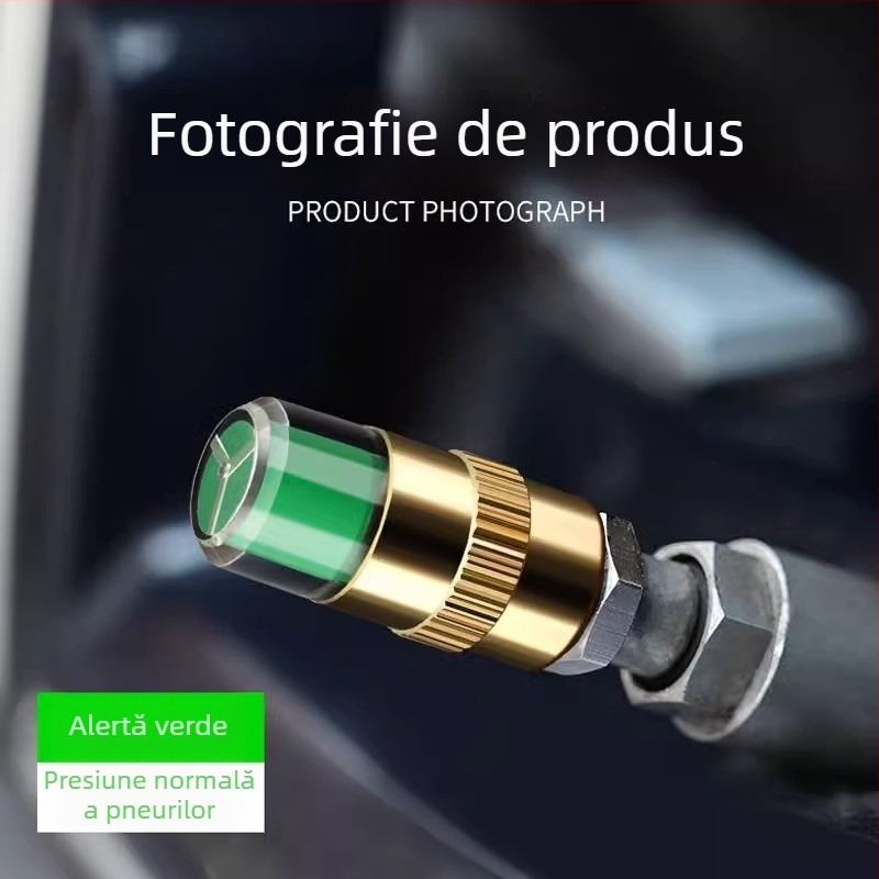 Capac monitorizare presiune pneuri cu senzor – pentru autoturisme mici, 0–200 psi, precizie înaltă