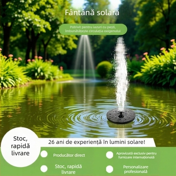 Pompă solară pentru fântână, iaz și grădină – pulverizare combinată, caracteristică de apă plutitoare, pompă exterioră, Haotu