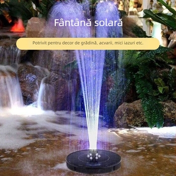 Pompă solară pentru fântână, iaz și grădină – pulverizare combinată, caracteristică de apă plutitoare, pompă exterioră, Haotu