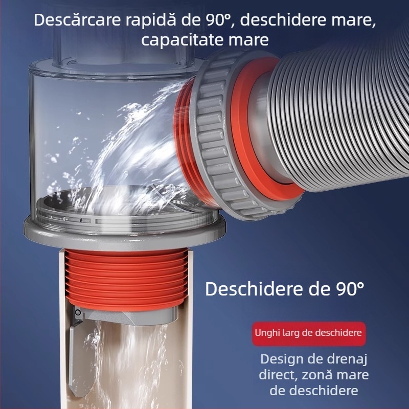 Accesorii pentru scurgerea chiuvetei, formă dreptunghiulară (Marcă: Chaochen; Model: ZC-16800904; Material: ABS)