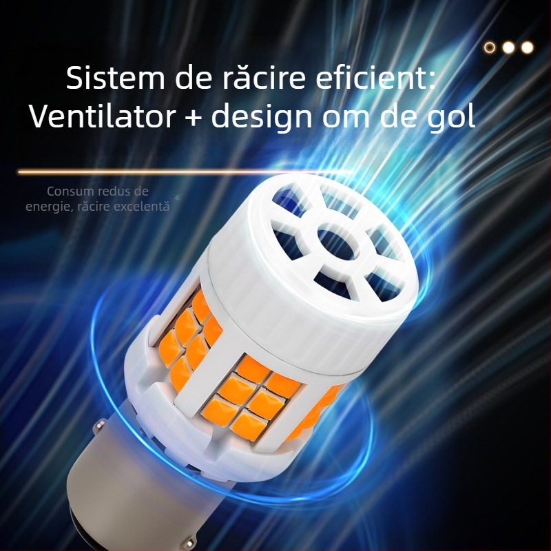 Semnal LED auto Ba15s/BA15s/1157, aluminiu, universal