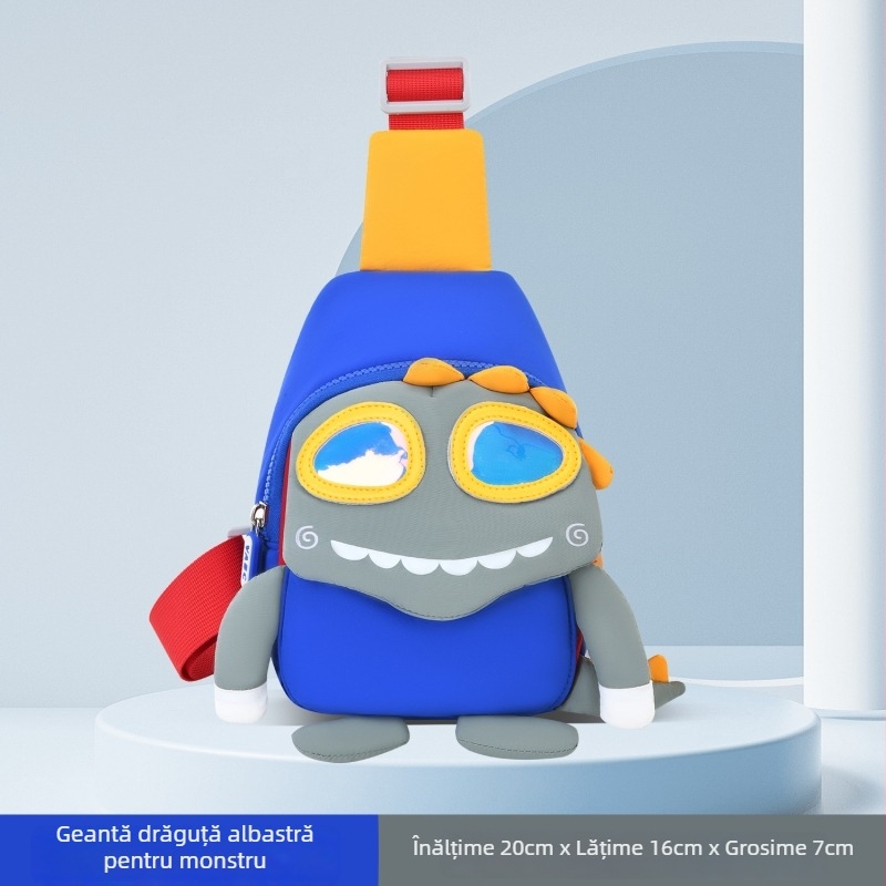 Rucsac pentru copii VABC, unisex pentru băieți și fete, din nylon ușor, respirabil, reduce povara, model cu dinozaur, bretele curbate (căptușeală: poliester; utilizare: antrenamente în afara campusului; stil: drăguț)