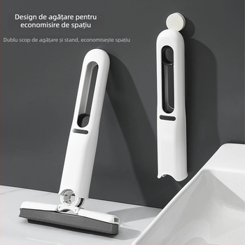 Mop mini pentru birou, pliabil, microfibră, lungime telescopică 295, mâner din plastic, încărcare 3 kg, uscarea 70–80%