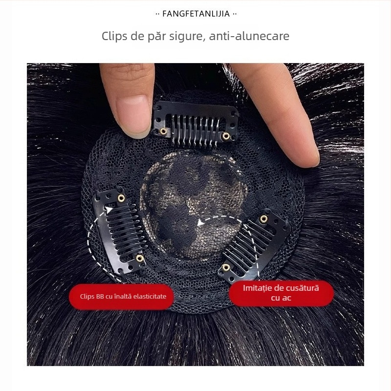 Perucă masculin scurtă, aspect natural, cu piesă de păr pe creștet pentru volum, construcție mecanică, fibră sintetică rezistentă la căldură, modele BF374 BF375 BF376