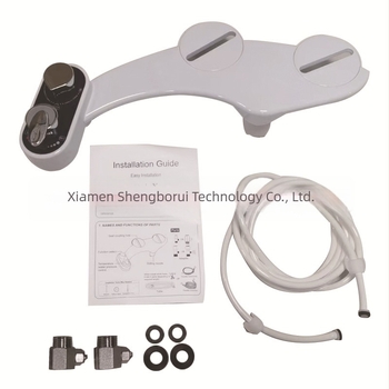 Capac de bide inteligent fără priză, cu duze duble, reglare temperatură și presiune a apei, distanță reglabilă între duze 136–200 mm, ABS, certificat CUPC