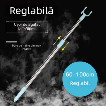 Sistem telescopic pentru uscat haine, corp PP și mâner din oțel inoxidabil, pentru balcon, stil modern minimalist, lansare vară 2025, cod A01512