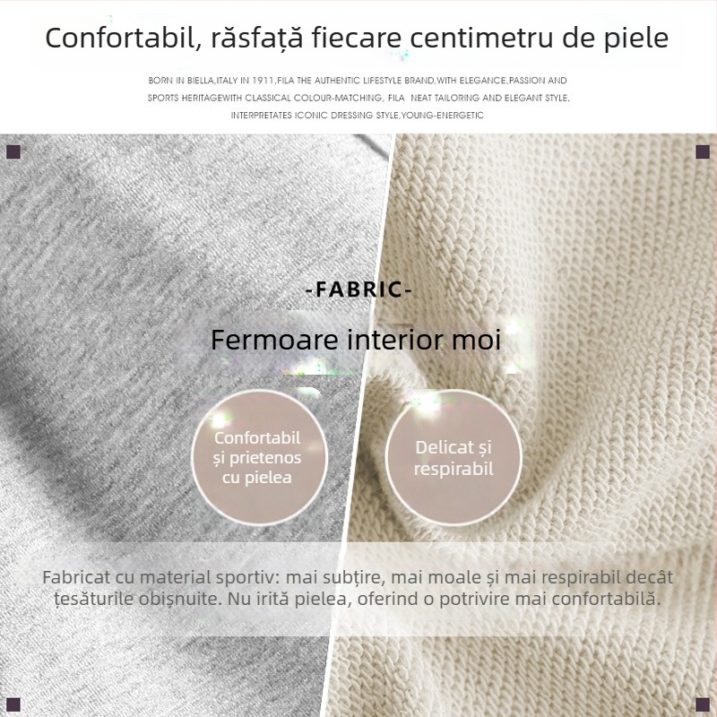 Pantaloni sport pentru femei din bumbac, croială lejeră, talie medie, subțiri, micro-elastici, conținut 95%+ bumbac