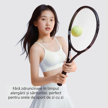 Sutien fără fir pentru adolescente, cupă completă, cupe modelate ultra-subțiri din burete, material viscose, bretele fixe, respirabil și confortabil