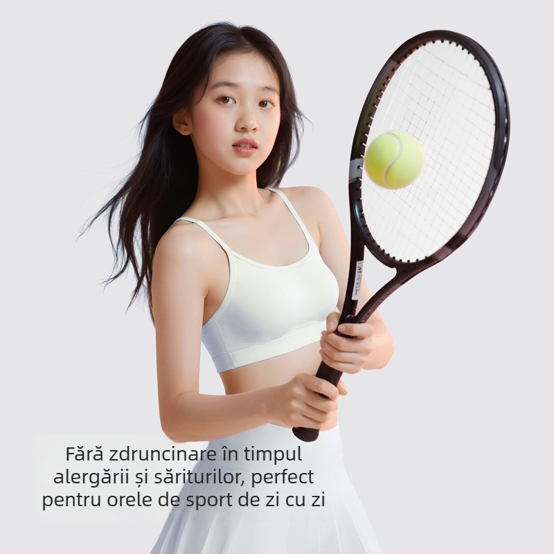 Sutien fără fir pentru adolescente, cupă completă, cupe modelate ultra-subțiri din burete, material viscose, bretele fixe, respirabil și confortabil