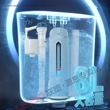 Rezervor de spălare Lesso pentru toaletă – universal, montaj pe perete, 4–7 L, control manual, PP