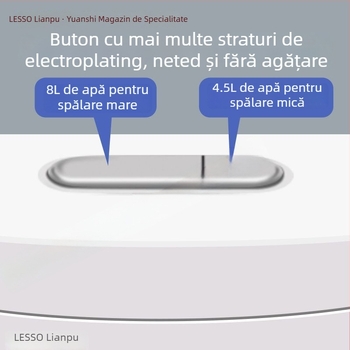 Rezervor de spălare Lesso pentru toaletă – universal, montaj pe perete, 4–7 L, control manual, PP