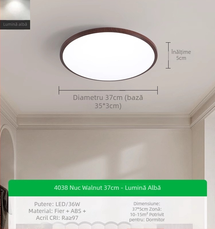 Lampa de plafon, stil modern minimalist, LED, 220V, acoperire 15–30 m²