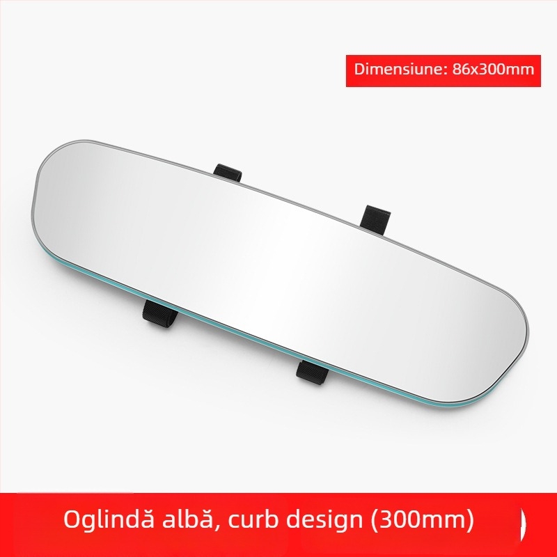 Oglindă interioară de recul pentru automobil cu suprafață curbată, sticlă HD anti-reflexie, ramă ultra-îngustă, unghiuri reglabile
