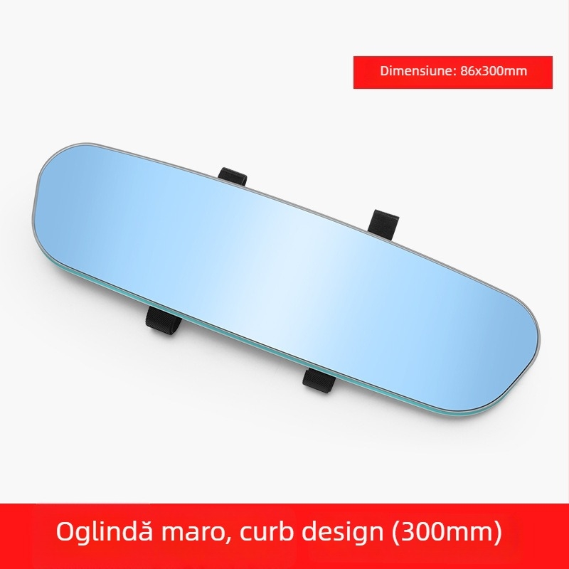 Oglindă interioară de recul pentru automobil cu suprafață curbată, sticlă HD anti-reflexie, ramă ultra-îngustă, unghiuri reglabile
