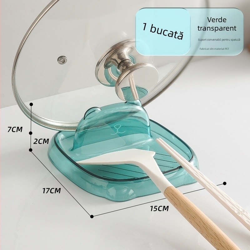 Raft din plastic pentru bucătărie — organizator multifuncțional pentru capace și plăci de tăiat (stil modern minimalist)