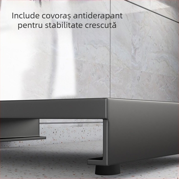 Capac pentru aragaz și poliță de bucătărie pentru depozitare, suport pentru oale, oțel cu conținut de carbon, multifuncțional, fără montaj, design modern minimalist