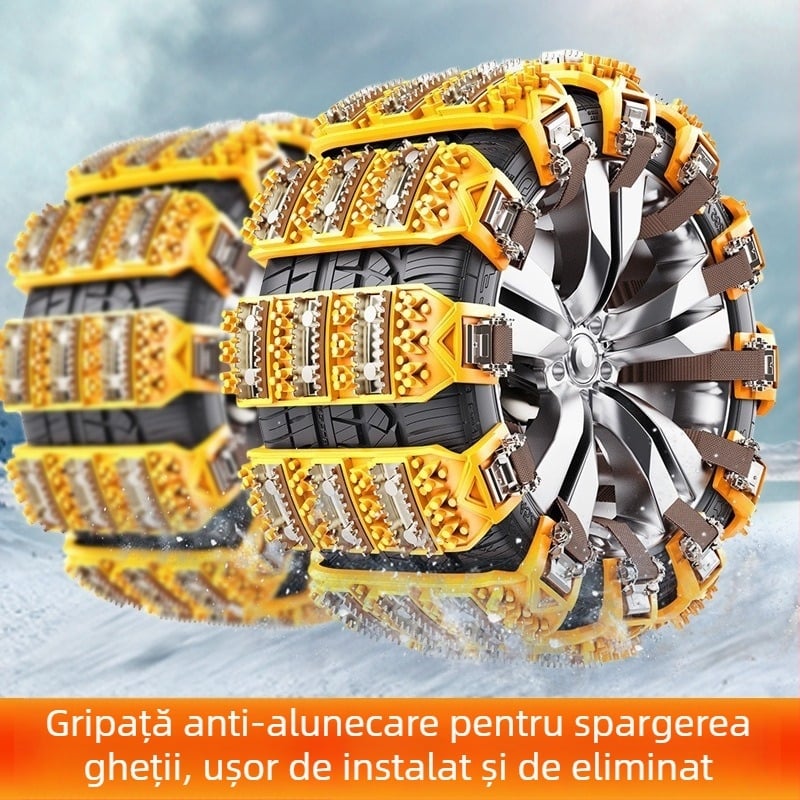 Lanțuri antiderapante pentru anvelope auto – Model 1756, universal pentru autoturisme, SUV, off-road, MPV, van, pickup; marcă Ming che zhi bao, marcă privată autorizată