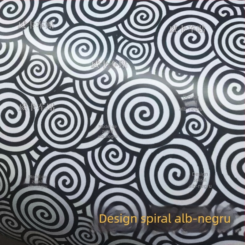 Film camuflaj auto pentru învelire, model zebra alb-negru, instalare prin lipire, material: Altul, tip: Altul