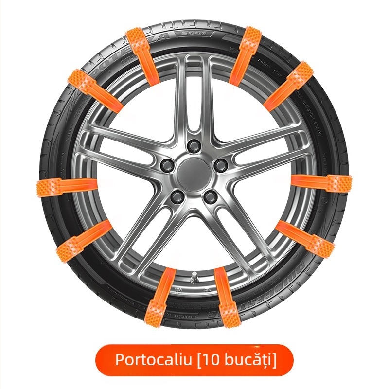 Bandă antiderapantă universală pentru anvelope auto, model BS-5566, greutate 80 g, compatibilă cu anvelope 165–255, marcă Hundred trees, personalizare disponibilă