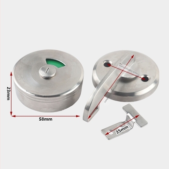 Încuietoare plată pentru ușa toaletei publice, din oțel inoxidabil 304, marca Suoweigu, cu zăvor indicator