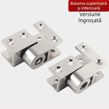 Șarnieră pentru separatoare de toalete publice din aliaj de aluminiu, sus și jos, finisaj periat, balama de ridicare, brand Suoweigu