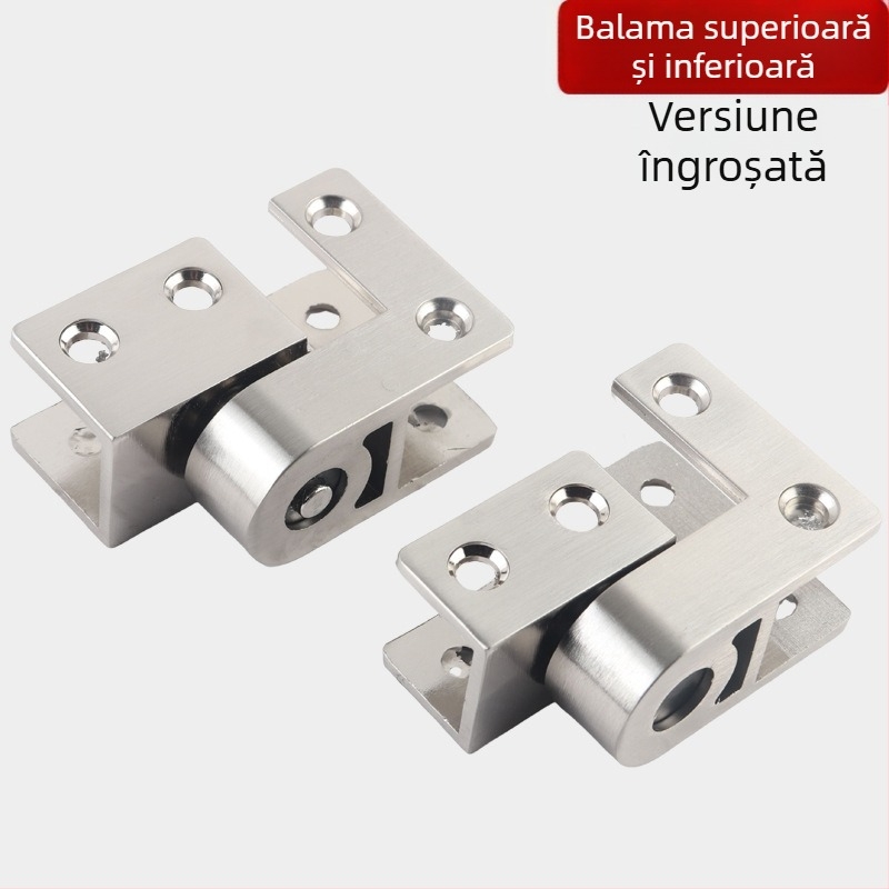 Șarnieră pentru separatoare de toalete publice din aliaj de aluminiu, sus și jos, finisaj periat, balama de ridicare, brand Suoweigu