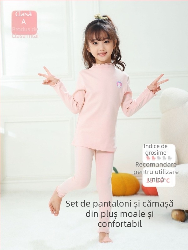 Colanți din bumbac pentru fetițe, stil coreean, talie medie, 95% bumbac, vârste 3–8 ani