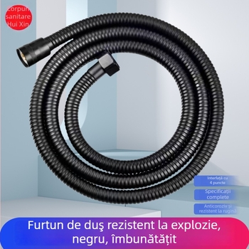 Huixin cap de duș din oțel inoxidabil și conector pentru furtun – montaj manual, 1,6 MPa, 5–80°C