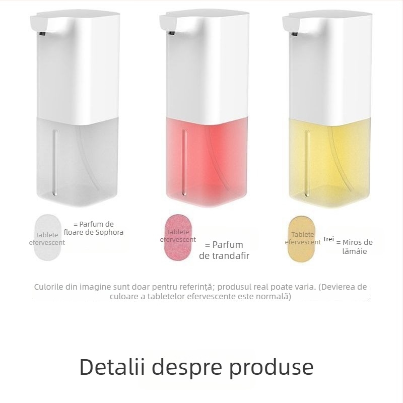 Dispozitiv automat de dozare săpun cu bule, fără contact, din ABS, certificat CUPC, reîncărcabil, senzor inteligent.