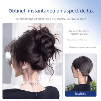 Perucă Kenny cu coc și clips – Model Contracting, Fibre cu temperatură înaltă, Proces mecanic, Pentru femei