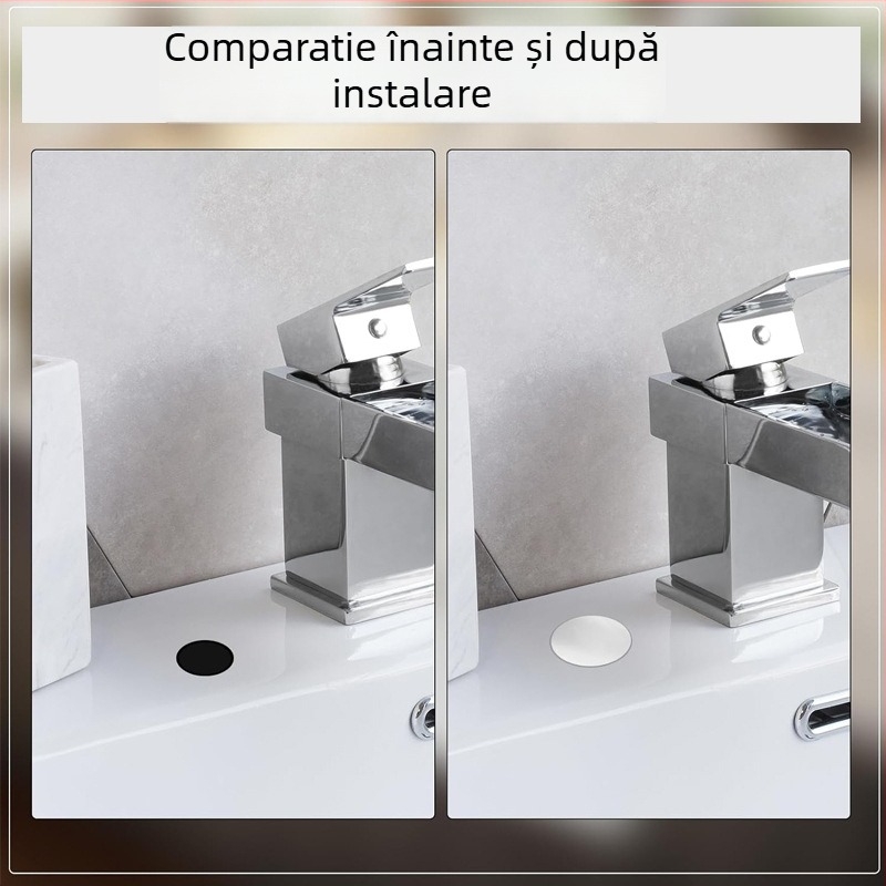 Capac decorativ pentru gaura din chiuvetă, ABS, model RB-1-54-01, 12 g, 49#, stil modern și simplu