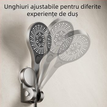 Suport duș cu ventuză — montaj pe perete, fără găuri, ABS material, poliță de baie mobilă