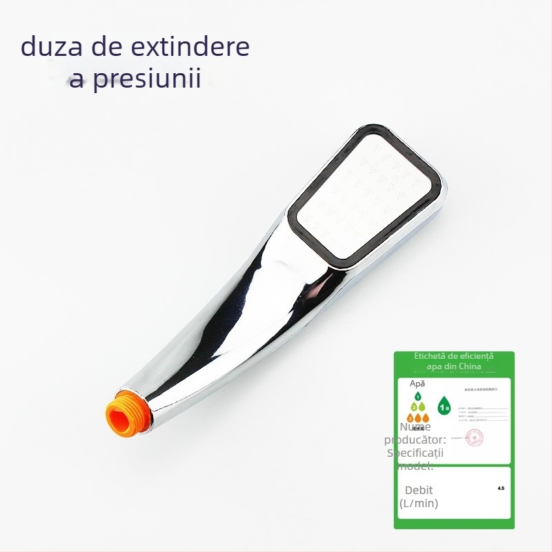 Cap de duș din ABS, debit mare, montaj cu filet, finisaj electroplatat, funcție ploaie