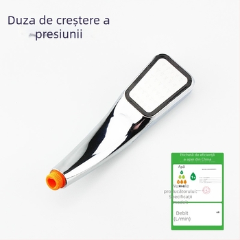 Cap de duș cu duză Booster – ABS, funcție ploaie, montaj filetat, cromare electrolitică, interval de lucru 5–80 °C