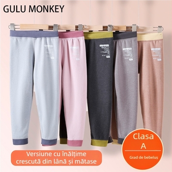 Colanți termici pentru copii, din țesătură Derong, 90% poliester, talie medie, pentru vârsta 3–8 ani, listare toamnă 2024