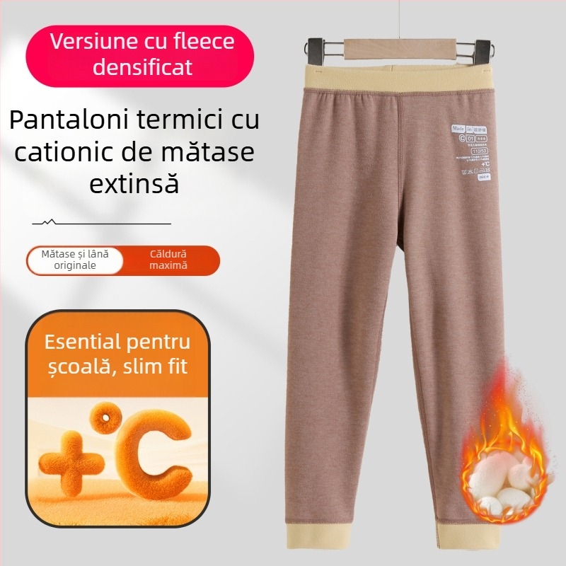 Colanți termici pentru copii, din țesătură Derong, 90% poliester, talie medie, pentru vârsta 3–8 ani, listare toamnă 2024