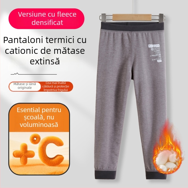 Colanți termici pentru copii, din țesătură Derong, 90% poliester, talie medie, pentru vârsta 3–8 ani, listare toamnă 2024