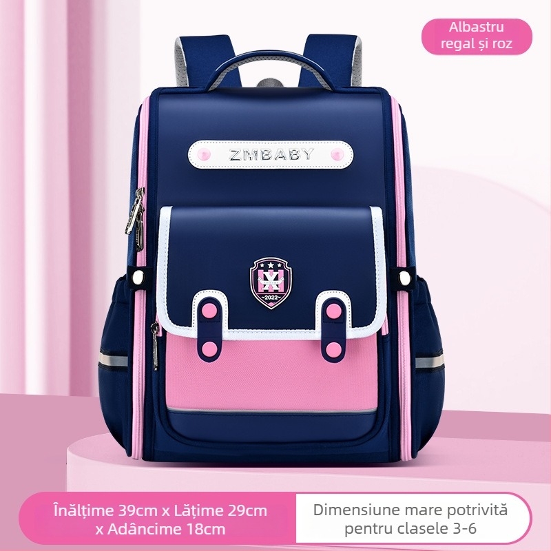 Ghiozdan școlar din piele PU, unisex, pentru primar (clasele 1-3), model 790, stil Modern Tide Cool