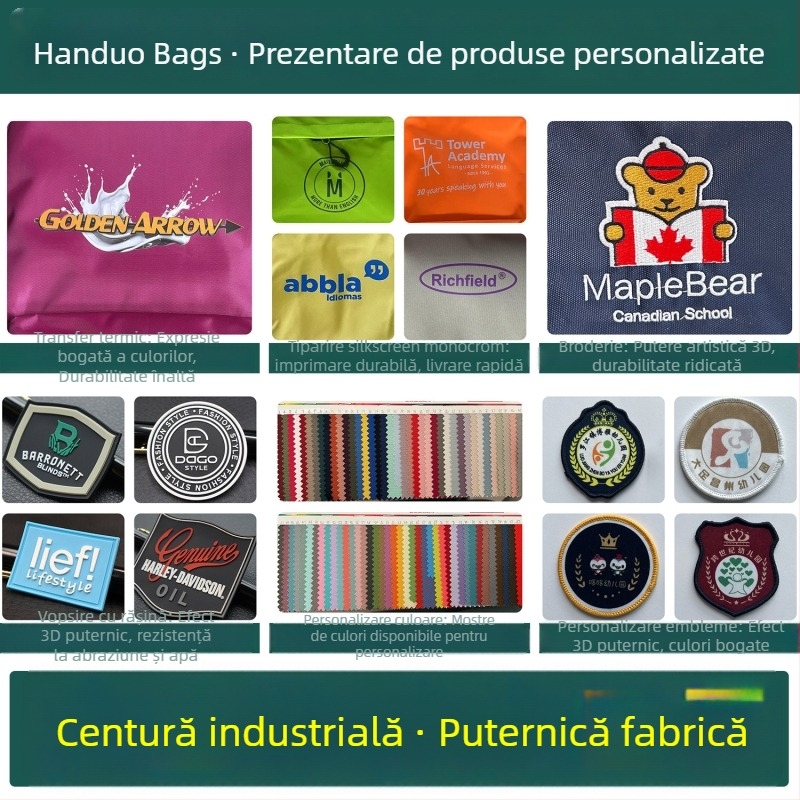 Geantă de școală pentru copii din pânză Oxford, cu logo personalizat, impermeabilă și rezistentă la uzură, bretele curbate pentru reducerea încărcăturii, pentru învățământ primar
