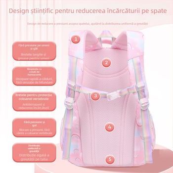 Sesame Baby rucsac școlar din nylon pentru fete, model cu flori, clasele 5–6, căptușeală poliester