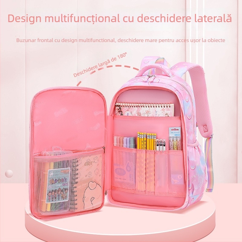 Sesame Baby rucsac școlar din nylon pentru fete, model cu flori, clasele 5–6, căptușeală poliester