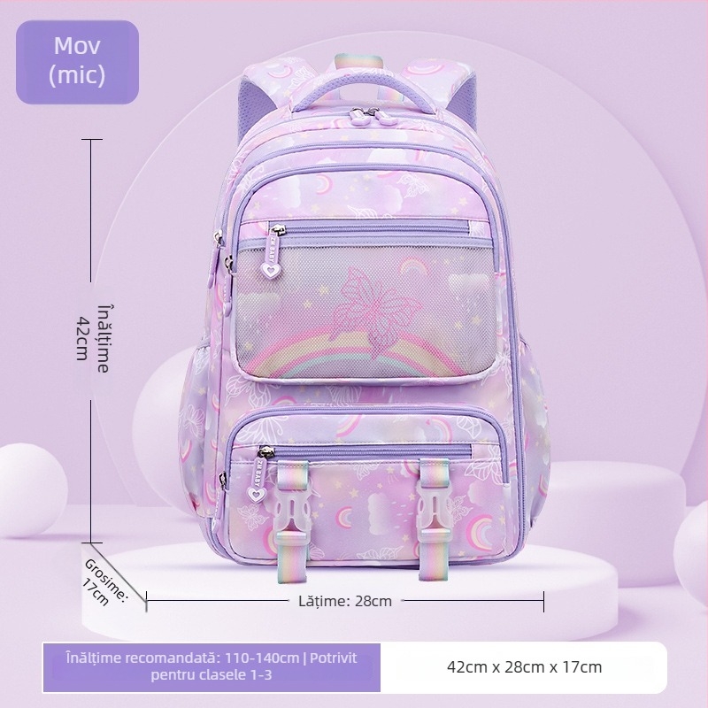 Sesame Baby rucsac școlar din nylon pentru fete, model cu flori, clasele 5–6, căptușeală poliester