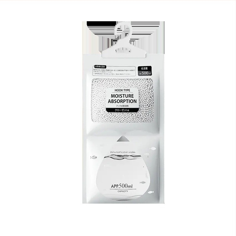 Bamboo rhyme Pungă desicantă cu clorură de calciu, 200 g, suspensie prin cârlig, dezumidificator pentru uz casnic