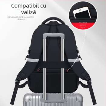 Beimeijia rucsac școlar pentru bărbați, stil modern și cool, căptușeală nylon, model cu litere