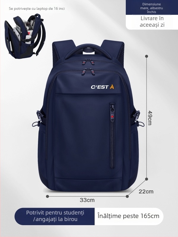 Beimeijia rucsac școlar pentru bărbați, stil modern și cool, căptușeală nylon, model cu litere