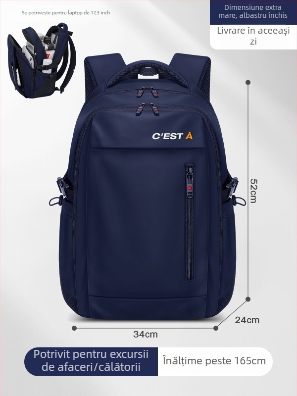 Beimeijia rucsac școlar pentru bărbați, stil modern și cool, căptușeală nylon, model cu litere