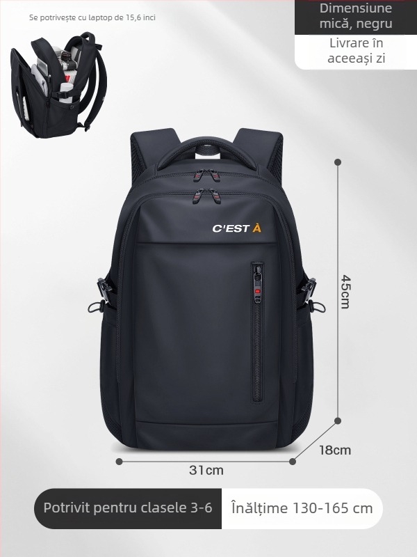 Beimeijia rucsac școlar pentru bărbați, stil modern și cool, căptușeală nylon, model cu litere